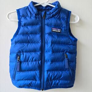 Patagonia NEW Down Puffer Sweater Vest Blue Size 12 Months Toddler Baby Boy Girl